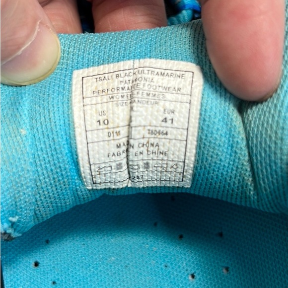 Patagonia Tsali black/Ultramarine trail running shoe women size 10 - Picture 8 of 11